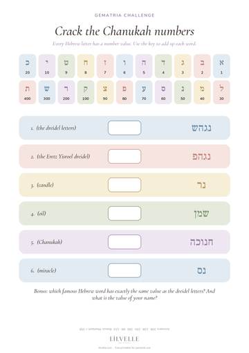 Preview of Gematria challenge